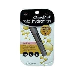 ChapStick Total Hydration Vitamin Enriched Lip Oil, PEACH TEA, Sealed, RARE